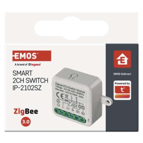 Модуль управления умным домом EMOS H5102 ZigBee 3.0 2-Channel (H5102) Модуль управления умным домом EMOS H5102 ZigBee 3.0 2-Channel (H5102)
