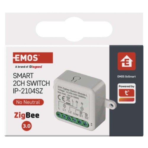 Модуль управления умным домом EMOS H5104 ZigBee 3.0 2-Channel (H5104) Модуль управления умным домом EMOS H5104 ZigBee 3.0 2-Channel (H5104)