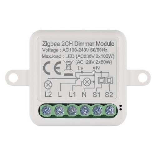Модуль управления умным домом EMOS H5108 ZigBee 3.0 2-Channel Dimmer (H5108) Модуль управления умным домом EMOS H5108 ZigBee 3.0 2-Channel Dimmer (H5108)