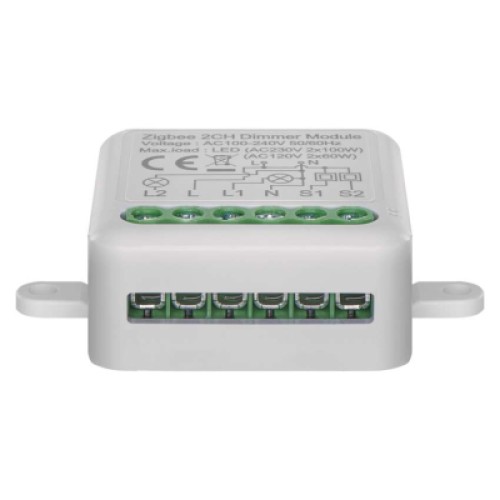 Модуль управления умным домом EMOS H5108 ZigBee 3.0 2-Channel Dimmer (H5108) Модуль управления умным домом EMOS H5108 ZigBee 3.0 2-Channel Dimmer (H5108)