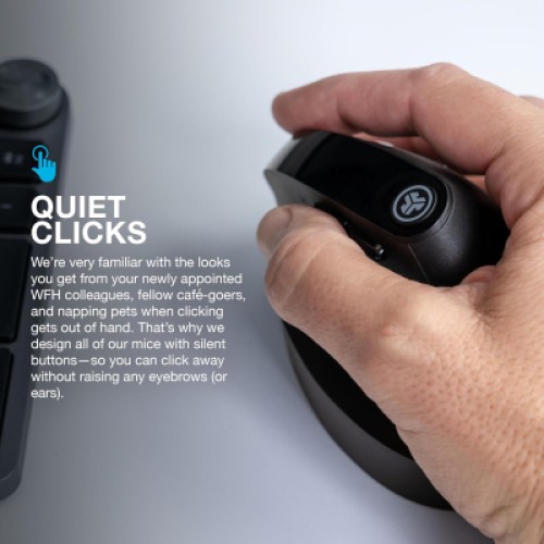 Мышка Jlab JBuds Vertical Ergonomic Wireless Black (IEUMJBERGORBLK82)