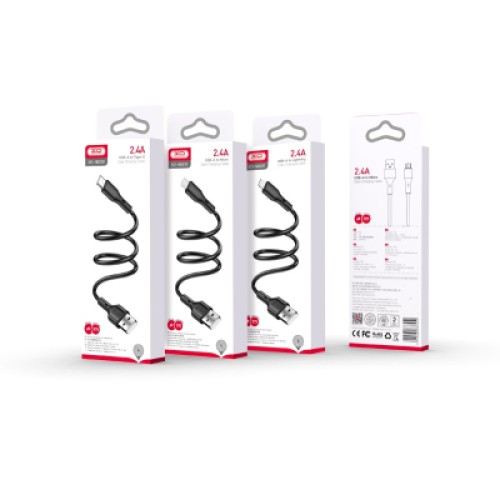 Дата кабель USB 2.0 AM to Lightning 1.0m black XO (NB230_L_Black)