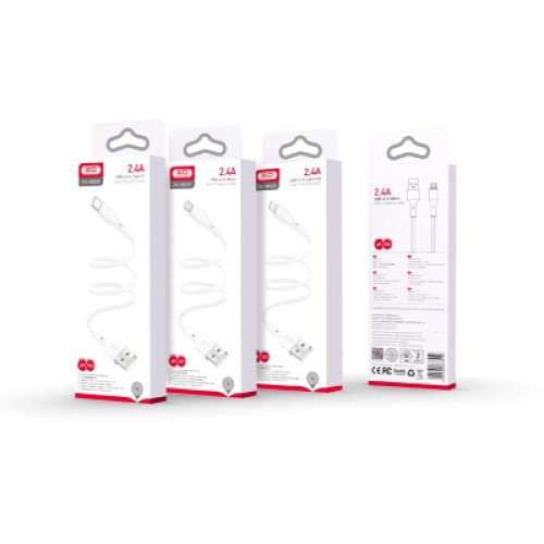 Дата кабель USB 2.0 AM to USB-C 1.0m white XO (NB230_C_White)