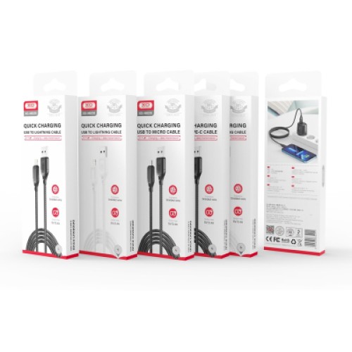 Дата кабель USB 2.0 AM to Micro 5P 1.0m braided white XO (NB235_M_White)