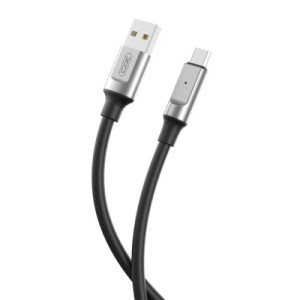 Дата кабель USB 2.0 AM to USB-C 1.0m 6A silicone black XO (NB251_C_Black)