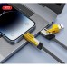 Дата кабель USB 2.0 AM to USB-C + USB 2.0 AM to Lightning 1.0m 60W black XO (NB283_4-in-1_Black)