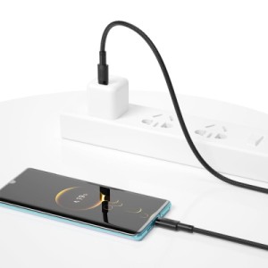 Дата кабель USB-C to USB-C 1.0m 100W braided black XO (NBQ199_С_Black)