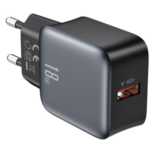 Зарядное устройство XO USB QC3.0 18W black (L152_Black)