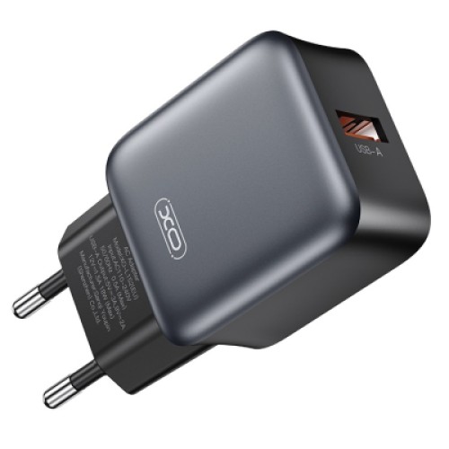 Зарядное устройство XO USB QC3.0 18W black (L152_Black)