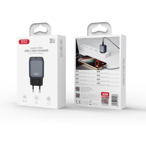 Зарядное устройство XO USB-C PD30W black (L155_Black) Зарядное устройство XO USB-C PD30W black (L155_Black)