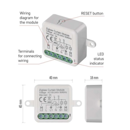 Модуль управления умным домом EMOS H5109 Smart Motor Control ZigBee 3.0 Single Channel (H5109) Модуль управления умным домом EMOS H5109 Smart Motor Control ZigBee 3.0 Single Channel (H5109)