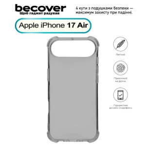 Чохол до мобільного телефона BeCover Anti-Shock Apple iPhone 17 Air Grey (713796)
