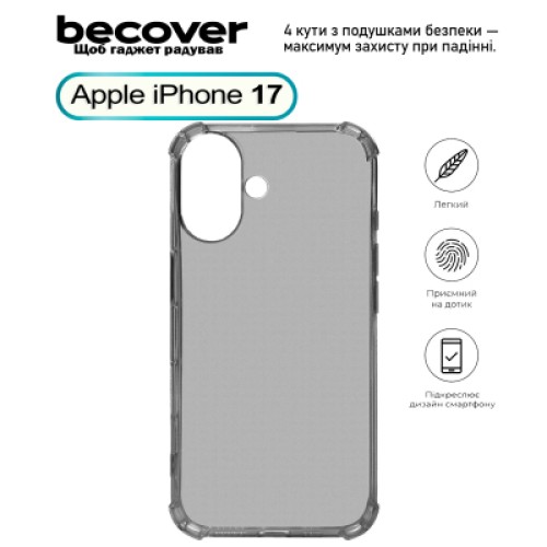 Чехол для мобильного телефона BeCover Anti-Shock Apple iPhone 17 Grey (713794) Чехол для мобильного телефона BeCover Anti-Shock Apple iPhone 17 Grey (713794)