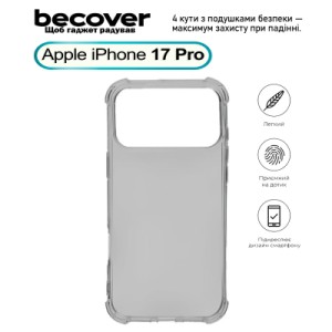Чохол до мобільного телефона BeCover Anti-Shock Apple iPhone 17 Pro Grey (713798)