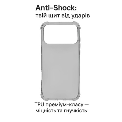 Чехол для мобильного телефона BeCover Anti-Shock Apple iPhone 17 Pro Max Grey (713800) Чехол для мобильного телефона BeCover Anti-Shock Apple iPhone 17 Pro Max Grey (713800)