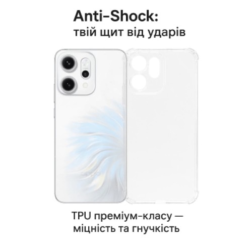 Чехол для мобильного телефона BeCover Anti-Shock Oppo Reno14 / 14FS 5G Clear (713816) Чехол для мобильного телефона BeCover Anti-Shock Oppo Reno14 / 14FS 5G Clear (713816)