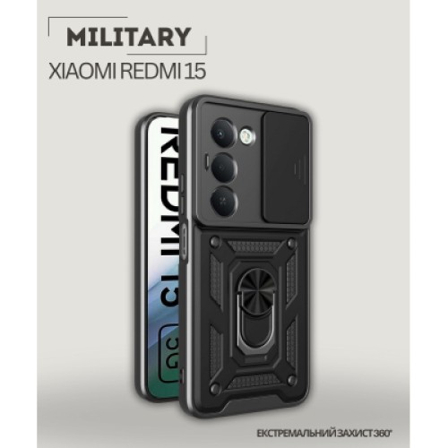 Чехол для мобильного телефона BeCover Military Xiaomi Redmi 15 Black (713921) Чехол для мобильного телефона BeCover Military Xiaomi Redmi 15 Black (713921)