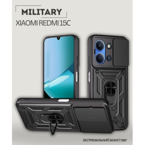Чехол для мобильного телефона BeCover Military Xiaomi Redmi 15С 4G/5G Black (713925) Чехол для мобильного телефона BeCover Military Xiaomi Redmi 15С 4G/5G Black (713925)