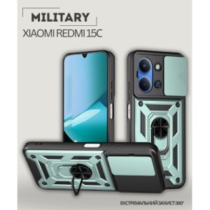 Чохол до мобільного телефона BeCover Military Xiaomi Redmi 15С 4G/5G Dark Green (713927)