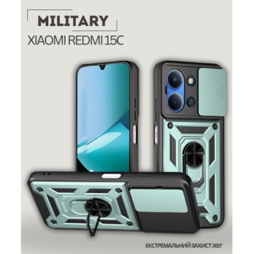 Чехол для мобильного телефона BeCover Military Xiaomi Redmi 15С 4G/5G Dark Green (713927) Чехол для мобильного телефона BeCover Military Xiaomi Redmi 15С 4G/5G Dark Green (713927)