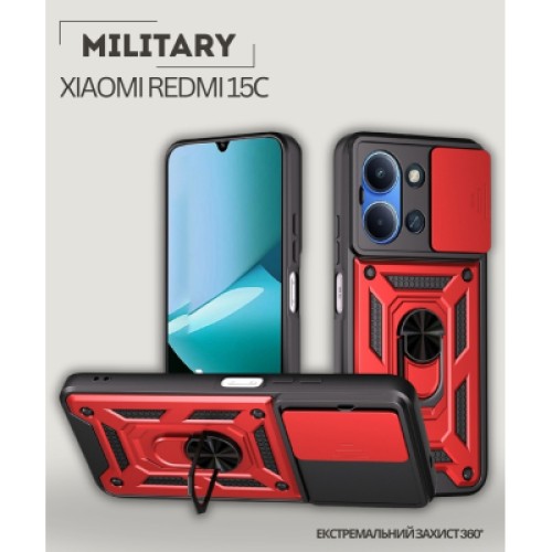 Чехол для мобильного телефона BeCover Military Xiaomi Redmi 15С 4G/5G Red (713928) Чехол для мобильного телефона BeCover Military Xiaomi Redmi 15С 4G/5G Red (713928)