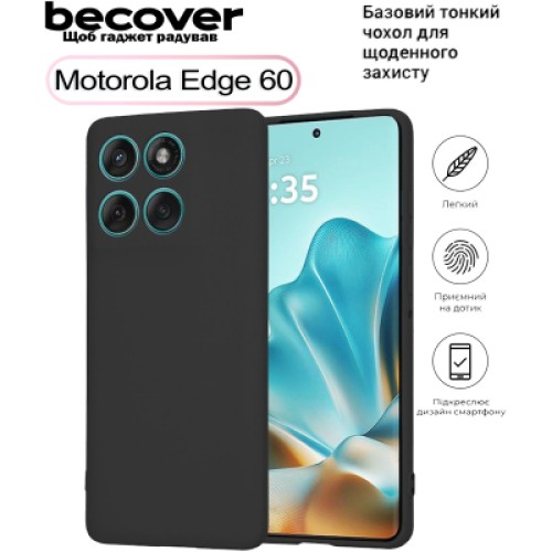 Чехол для мобильного телефона BeCover Silicone Motorola Edge 60 Black (713770) Чехол для мобильного телефона BeCover Silicone Motorola Edge 60 Black (713770)