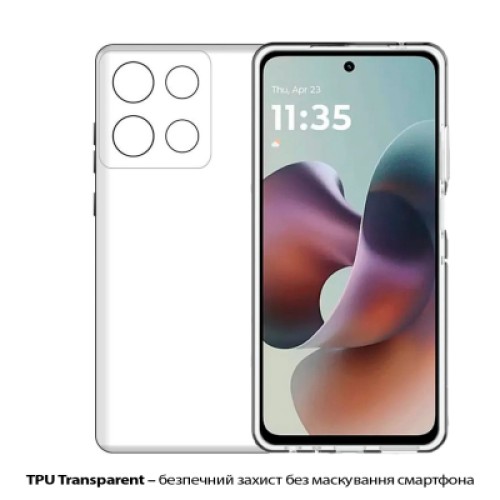 Чехол для мобильного телефона BeCover Silicone Motorola Moto G56 Transparent (713767) Чехол для мобильного телефона BeCover Silicone Motorola Moto G56 Transparent (713767)