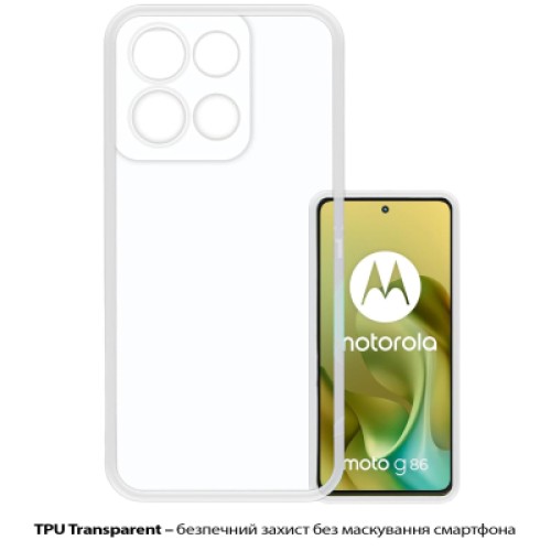 Чехол для мобильного телефона BeCover Silicone Motorola Moto G86 Transparent (713769)
