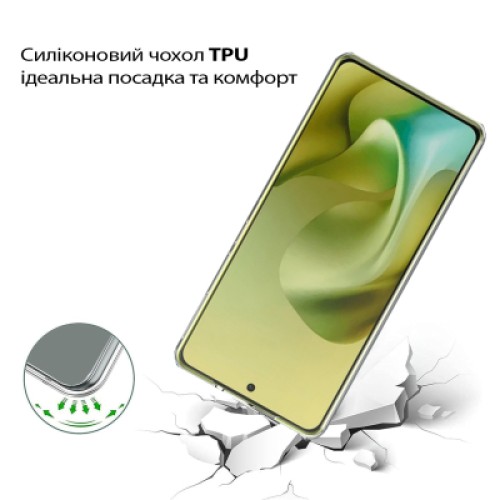 Чехол для мобильного телефона BeCover Silicone Motorola Moto G86 Transparent (713769)