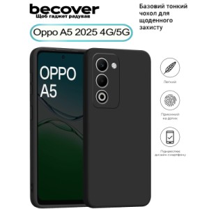 Чехол для мобильного телефона BeCover Silicone Oppo A5 2025 4G/5G Black (713790)