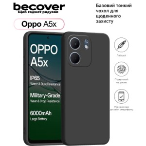 Чехол для мобильного телефона BeCover Silicone Oppo A5x 4G/5G Black (713788)