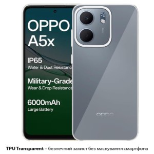 Чехол для мобильного телефона BeCover Silicone Oppo A5x 4G/5G Transparent (713789)