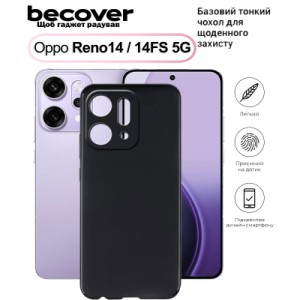 Чехол для мобильного телефона BeCover Silicone Oppo Reno14 / 14FS 5G Black (713791)