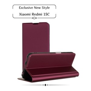 Чохол до мобільного телефона BeCover Exclusive New Style Xiaomi Redmi 15С 4G/5G Red Wine (713920)