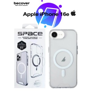 Чехол для мобильного телефона BeCover Space Case MagSafe Apple iPhone 16e Transparent (713884)