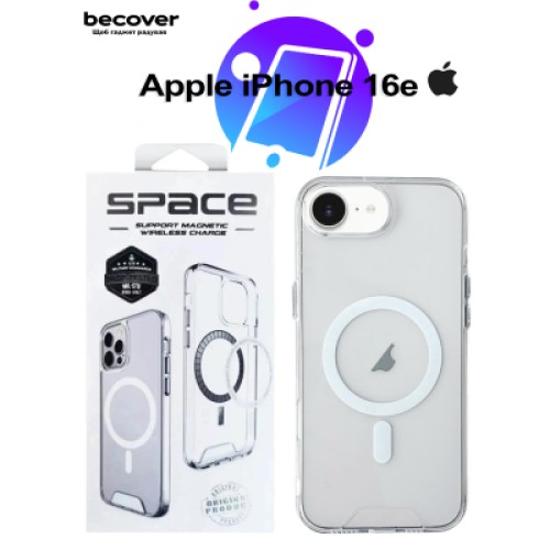 Чехол для мобильного телефона BeCover Space Case MagSafe Apple iPhone 16e Transparent (713884)