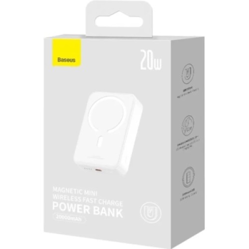 Батарея универсальная Baseus Magnetic Mini Wireless 20000mAh 20W, White (PPCX150002) Батарея универсальная Baseus Magnetic Mini Wireless 20000mAh 20W, White (PPCX150002)