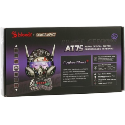 Клавиатура A4Tech AT75 RGB USB UA Cypher Ghost (4711421001830) Клавиатура A4Tech AT75 RGB USB UA Cypher Ghost (4711421001830)