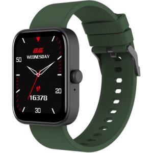 Смарт-годинник 2E Alpha SQ Music Edition 46mm Black-Green + ремінець сірий (2E-CWW40BKGN-WS)