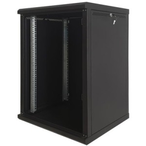 Шафа настінна Eserver 12U 600х600х637 (Ш*Г*В), скло (ES-Е1260B)