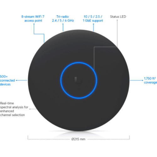 Точка доступа Wi-Fi Ubiquiti U7 Pro XGS (U7-Pro-XGS-B) Точка доступа Wi-Fi Ubiquiti U7 Pro XGS (U7-Pro-XGS-B)