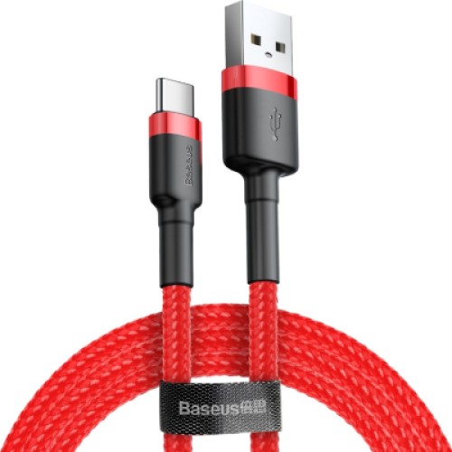 Дата кабель USB 2.0 AM to USB-C 3.0m 2A red Baseus (CATKLF-U09)
