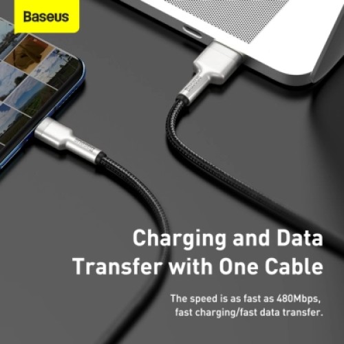 Дата кабель USB-C to USB-C 2.0m 66W metal Baseus (CAKF000201)