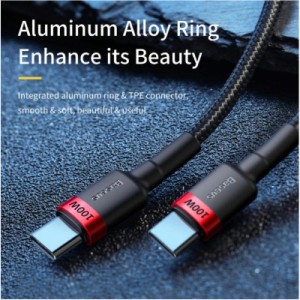 Дата кабель USB-C to USB-C 2.0m 100W 5A black-grey Baseus (CATKLF-ALG1)