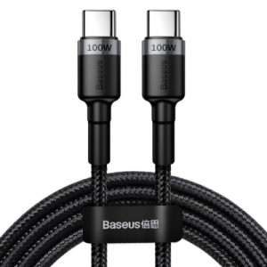Дата кабель USB-C to USB-C 2.0m 100W 5A black-grey Baseus (CATKLF-ALG1)