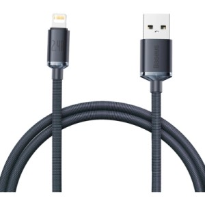 Дата кабель USB 2.0 AM to Lightning 1.2m 2.4A black Baseus (CAJY000001)