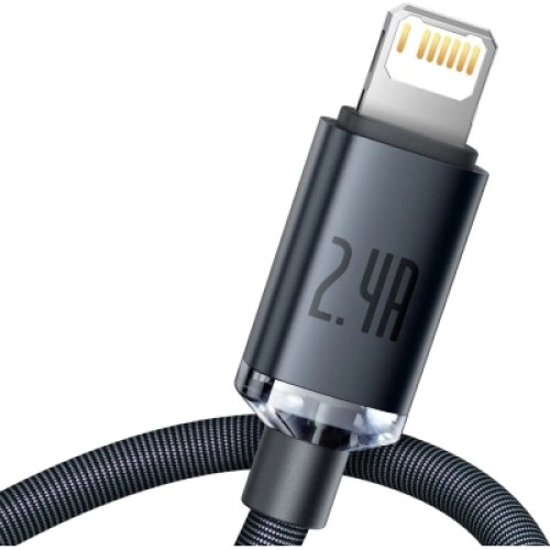 Дата кабель USB 2.0 AM to Lightning 2.0m 2.4A black Baseus (CAJY000101) Дата кабель USB 2.0 AM to Lightning 2.0m 2.4A black Baseus (CAJY000101)
