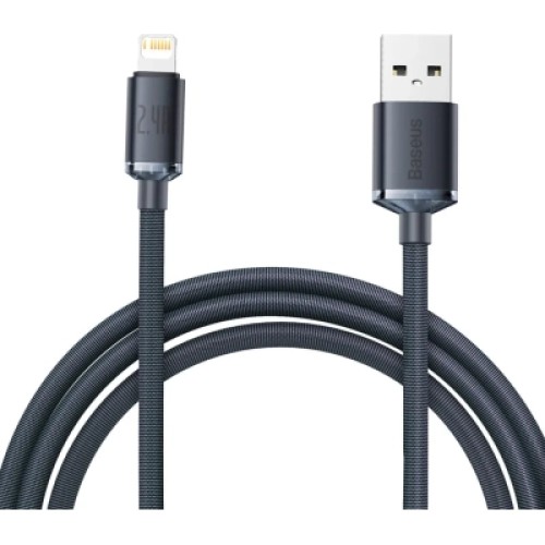 Дата кабель USB 2.0 AM to Lightning 2.0m 2.4A black Baseus (CAJY000101) Дата кабель USB 2.0 AM to Lightning 2.0m 2.4A black Baseus (CAJY000101)