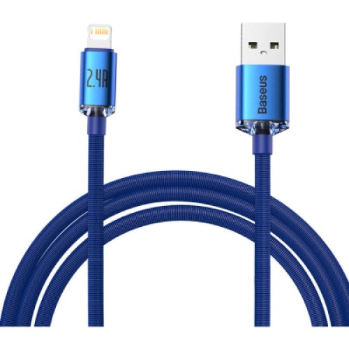 Дата кабель USB 2.0 AM to Lightning 2.0m 2.4A blue Baseus (CAJY000103) Дата кабель USB 2.0 AM to Lightning 2.0m 2.4A blue Baseus (CAJY000103)