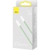 Дата кабель USB-C to Lightning 2.0m 20W green Baseus (CALD000106) Дата кабель USB-C to Lightning 2.0m 20W green Baseus (CALD000106)